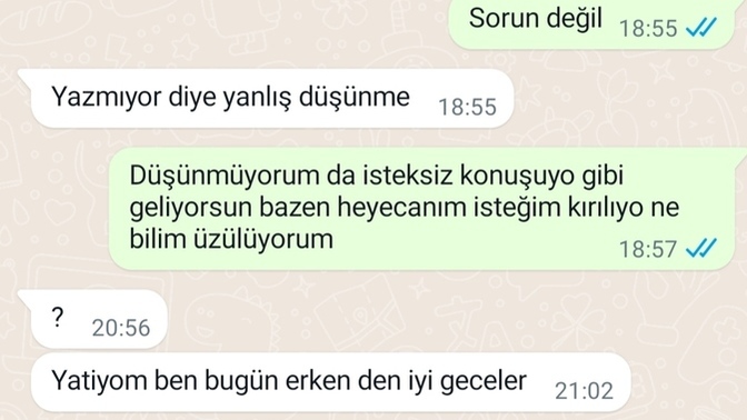 Sizce bu adam benimle olmak istiyor mu?