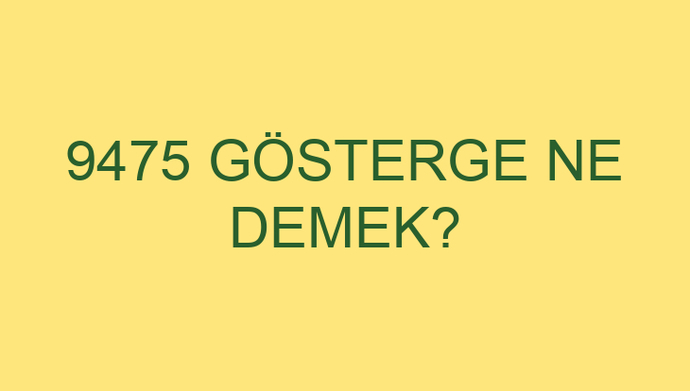 Emeklilikte 9475 gösterge ne kadar maaş demek?