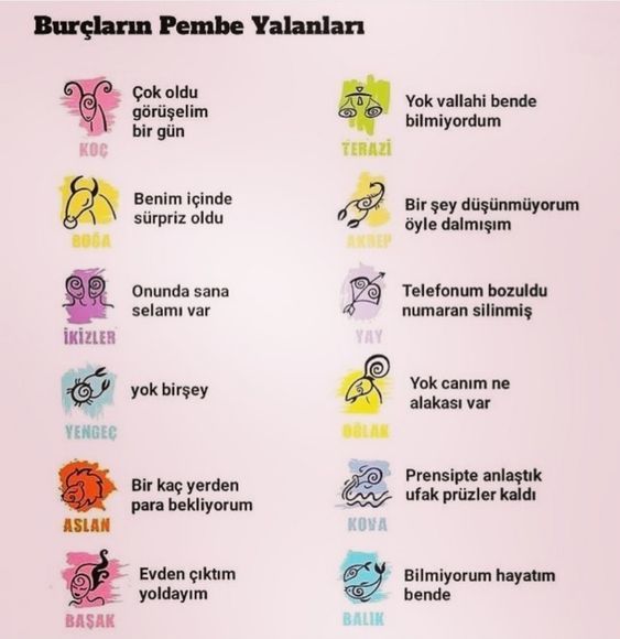 Burçların pembe 🙈yalanları nedir?