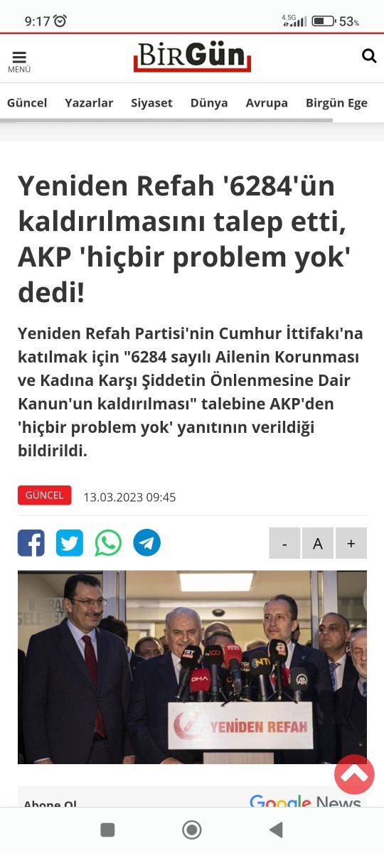 6284 u neden kaldırılmasını istiyor yeniden rafah partisi?