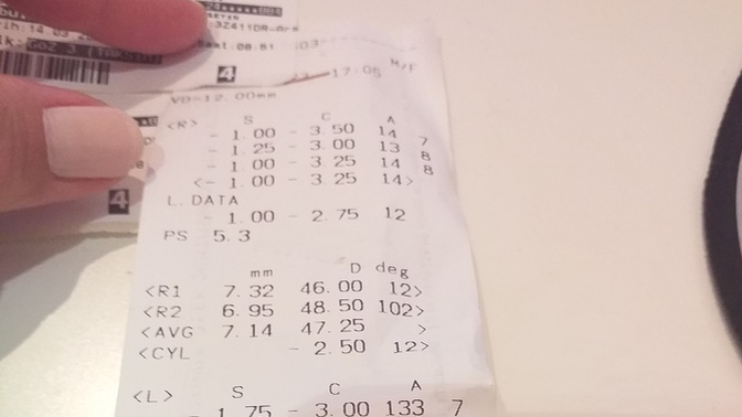 Göz ölçümü sonucu bilen var mı?