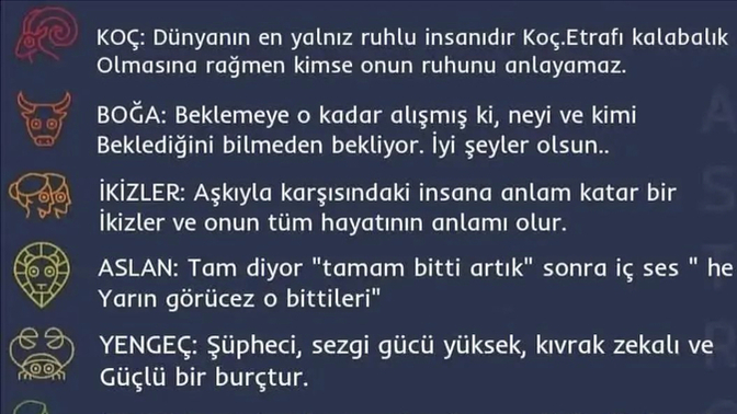 Burcun doğru yazmış mı acaba?
