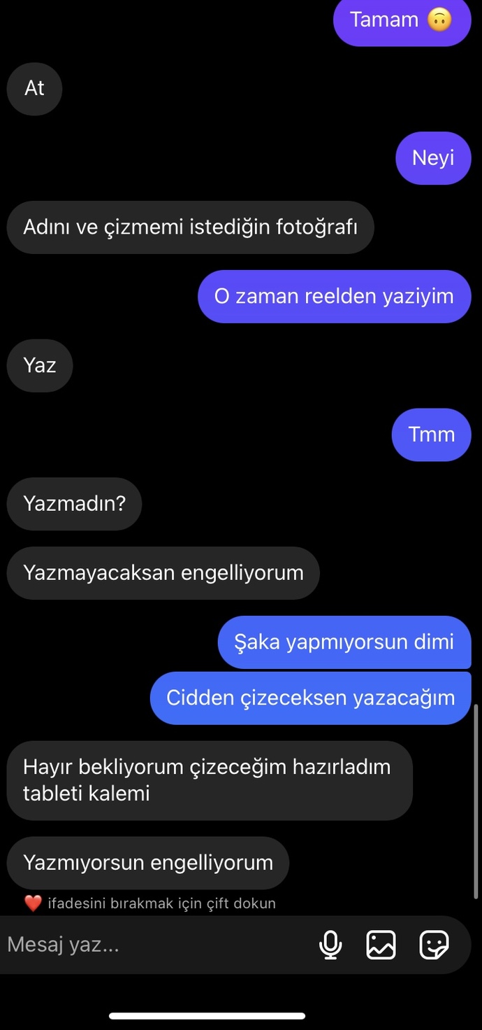 Ünlü şarkıcının kardeşine yazdım?