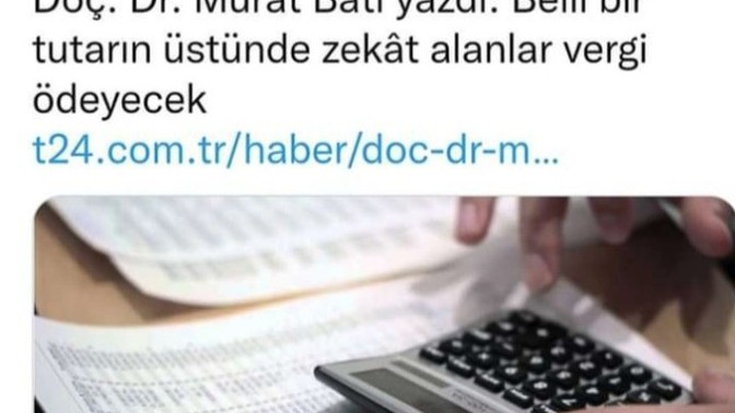 Zekâtın vergisi çıkması hakkında ne düşünüyorsunuz?