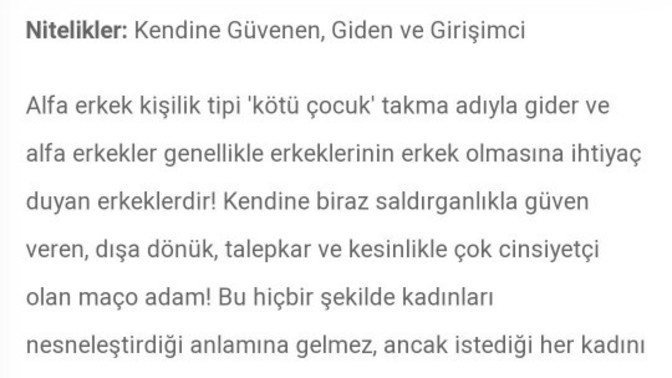 Erkek tipleri var, sen hangi erkeksin?