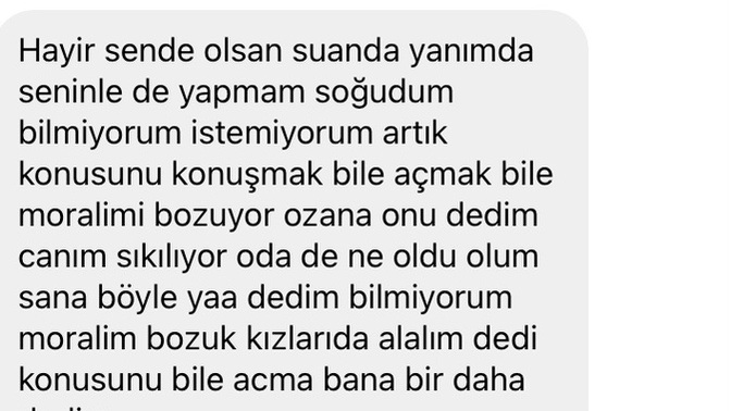 2. yazdığı şey çok kırıcı değil mi?