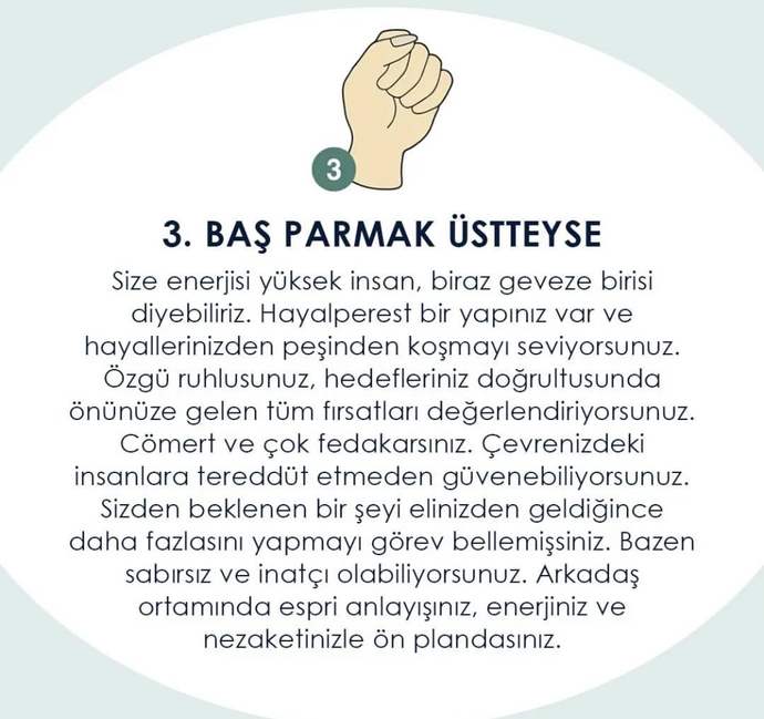 Yumruk yapma şeklin senin hakkında ne diyor👊🏼?