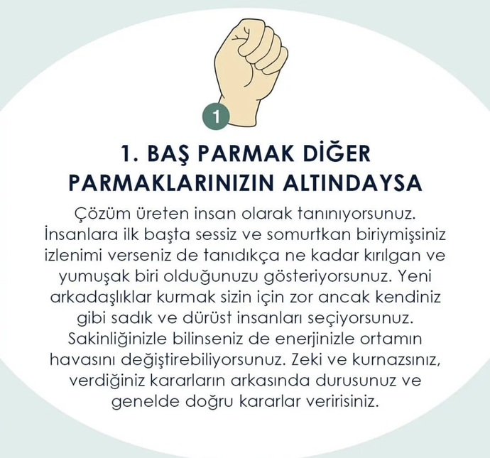 Yumruk yapma şeklin senin hakkında ne diyor👊🏼?