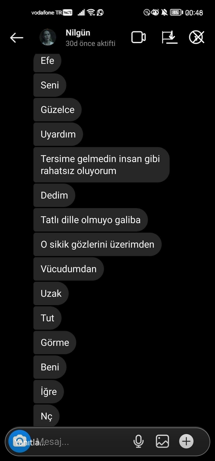 Bir de ekteki fotoğraf travmam oldu. 