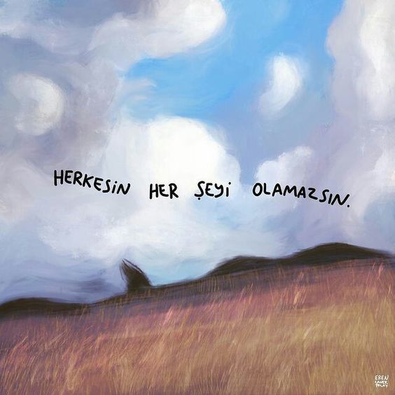 Herkesin her şeyi olamazsın