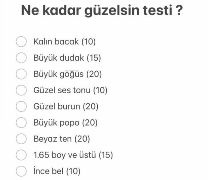 Ne kadar güzelsin testi! Sizin puanınız kaç?