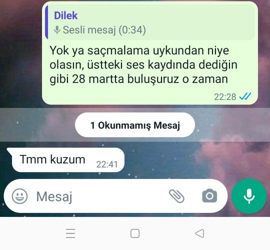 Telefonunuza en son hangi mesaj geldi?