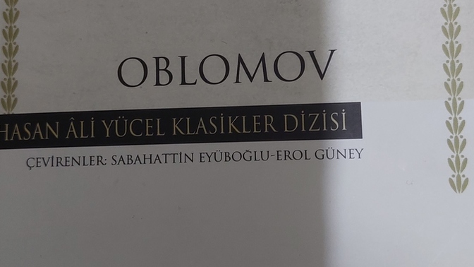 Oblomov kitabını okudunuz mu?