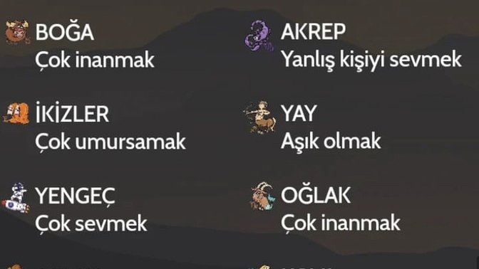 Burcunuz en çok hangi hatayı yapıyor?