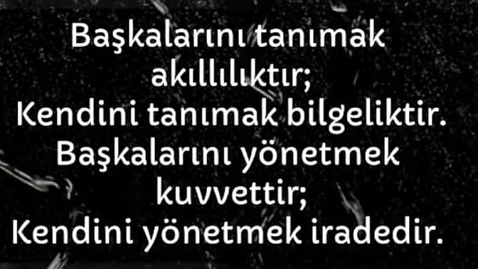 Kendinizi çok iyi tanıdığınızı düşünüyor musunuz?