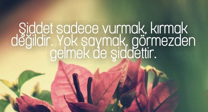Şiddete karşıyım 😕
