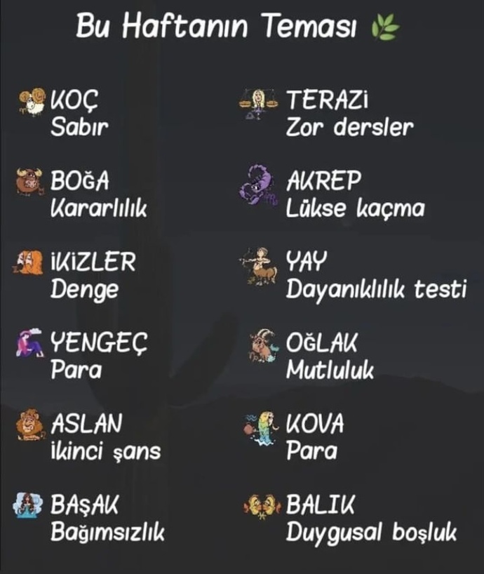 Burçların bu hafta teması ne olacak?