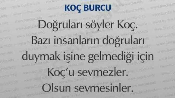 Koç burcu hakkındaki düşünceleriniz nelerdir?
