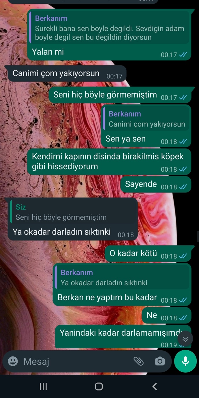3 buçuk yıllık sevgilim artık böyle yazmaya başladı?