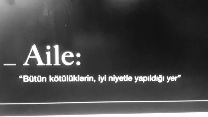 Aile sizce nedir, resimdeki yaziya katılıyor musunuz?