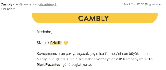 "Özledim" lafını en son ne zaman duydun?