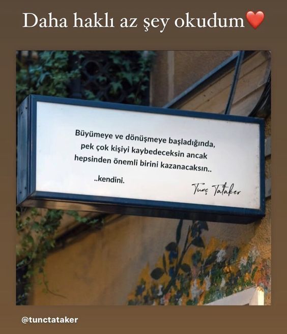 Kendini kazanmak..
