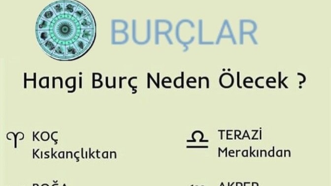 Burcunuza göre nasıl öleceksiniz?