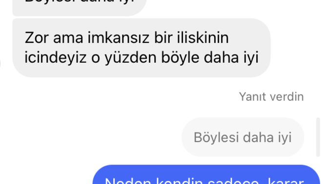 Arkadaşlar kız ne demek istedi zor ama imkansız diyerek?