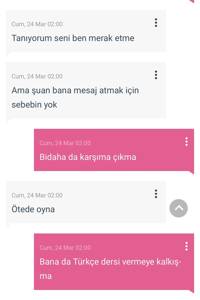 Daha önce Sülük gibi yapışan biri mesaj attım diye aşık olduğumu zanettmiş bu vizyonsuzluk değil mi?