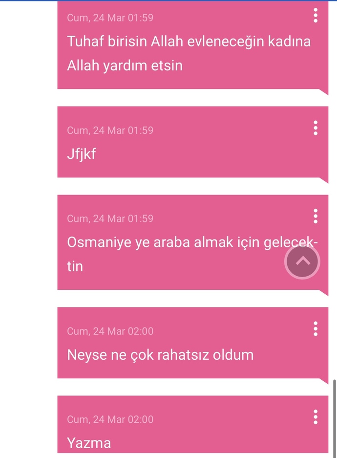 Daha önce Sülük gibi yapışan biri mesaj attım diye aşık olduğumu zanettmiş bu vizyonsuzluk değil mi?