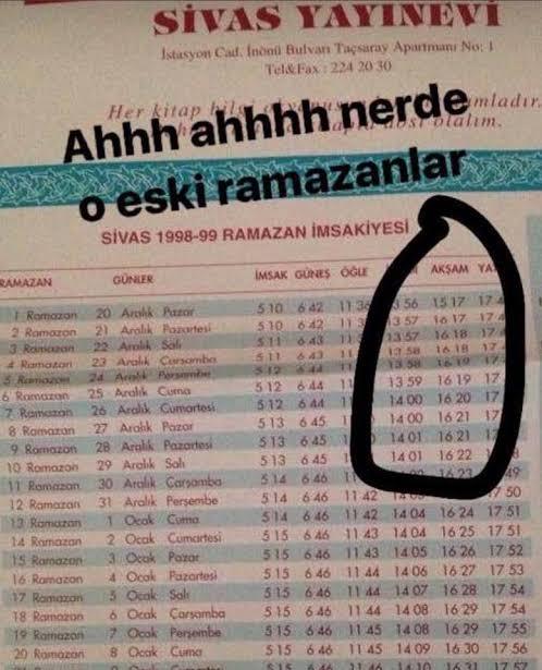 Nerde o eski ramazanlar diyor musunuz?