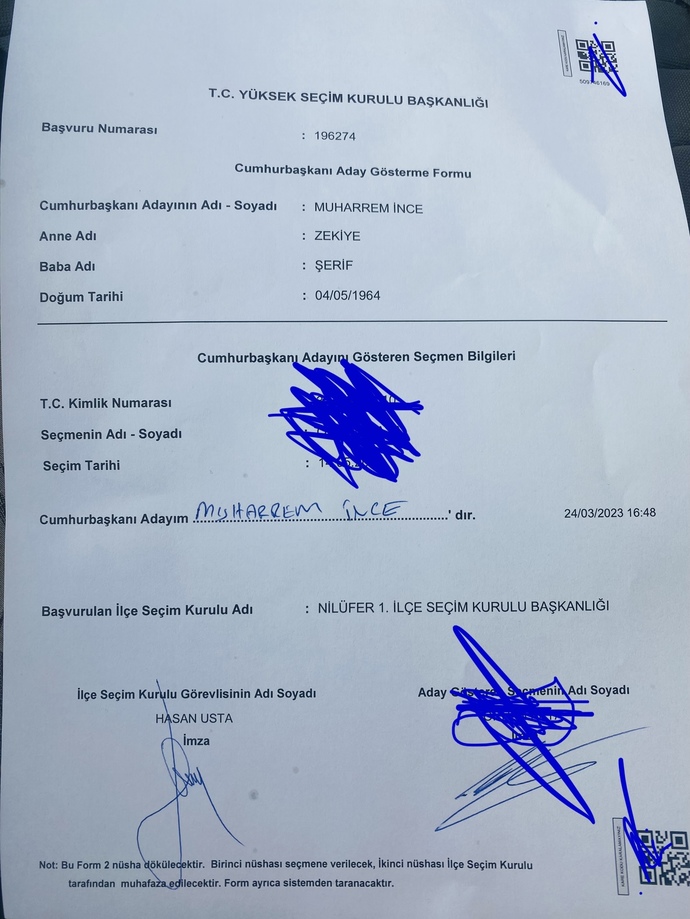 Cumhurbaşkanı adayınız kim?