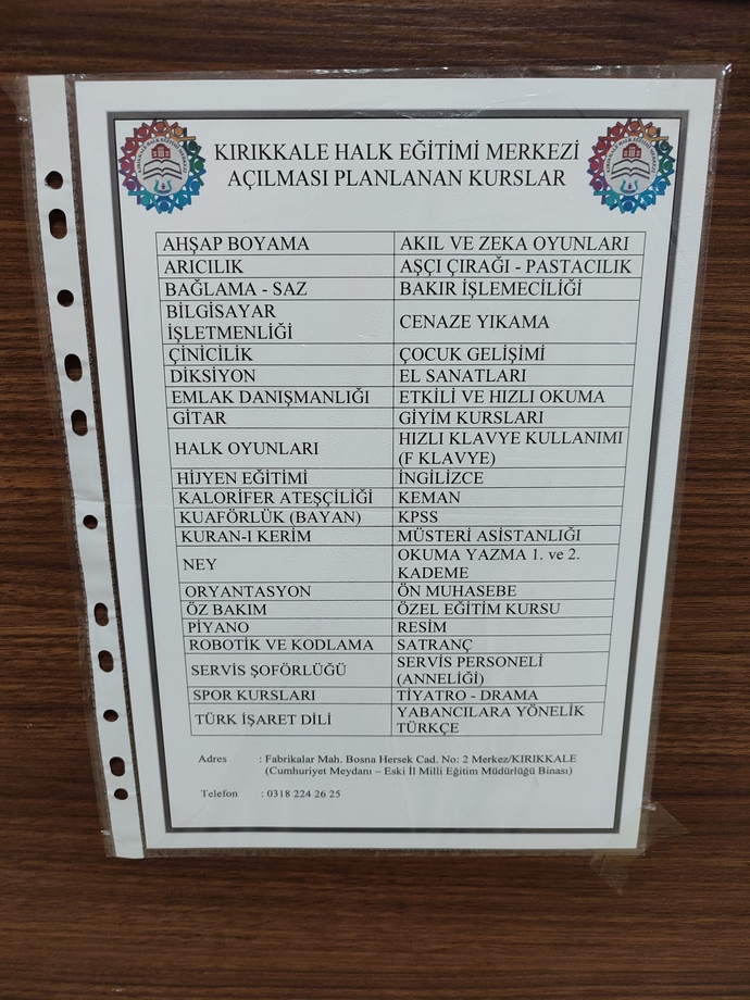Halk eğitimde hangi kurslara gidilir?