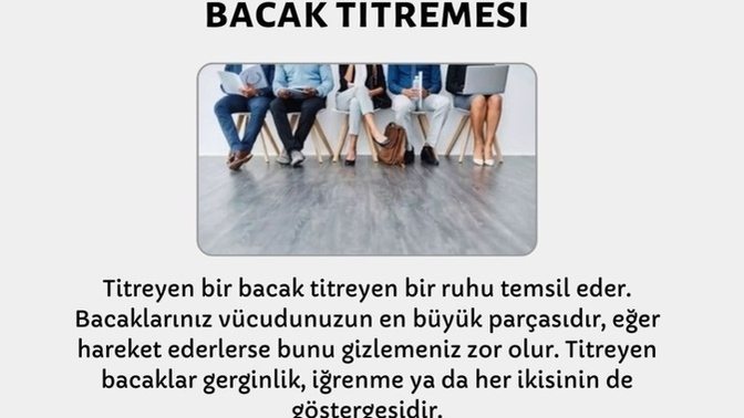 Bacaklarınız titrer mi?