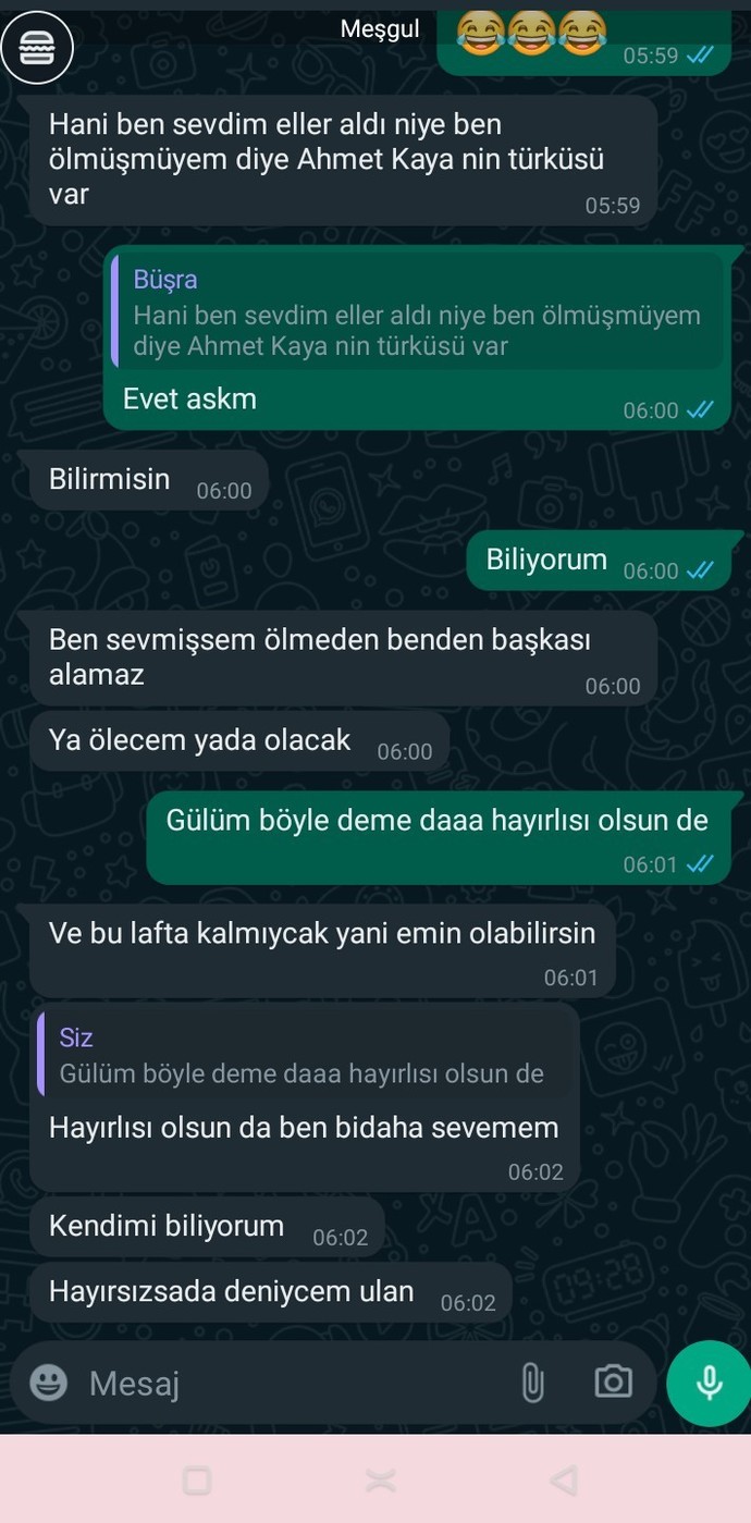 Ölmeden seni benden başkası alamaz diyen adamdan olur mu sizce?