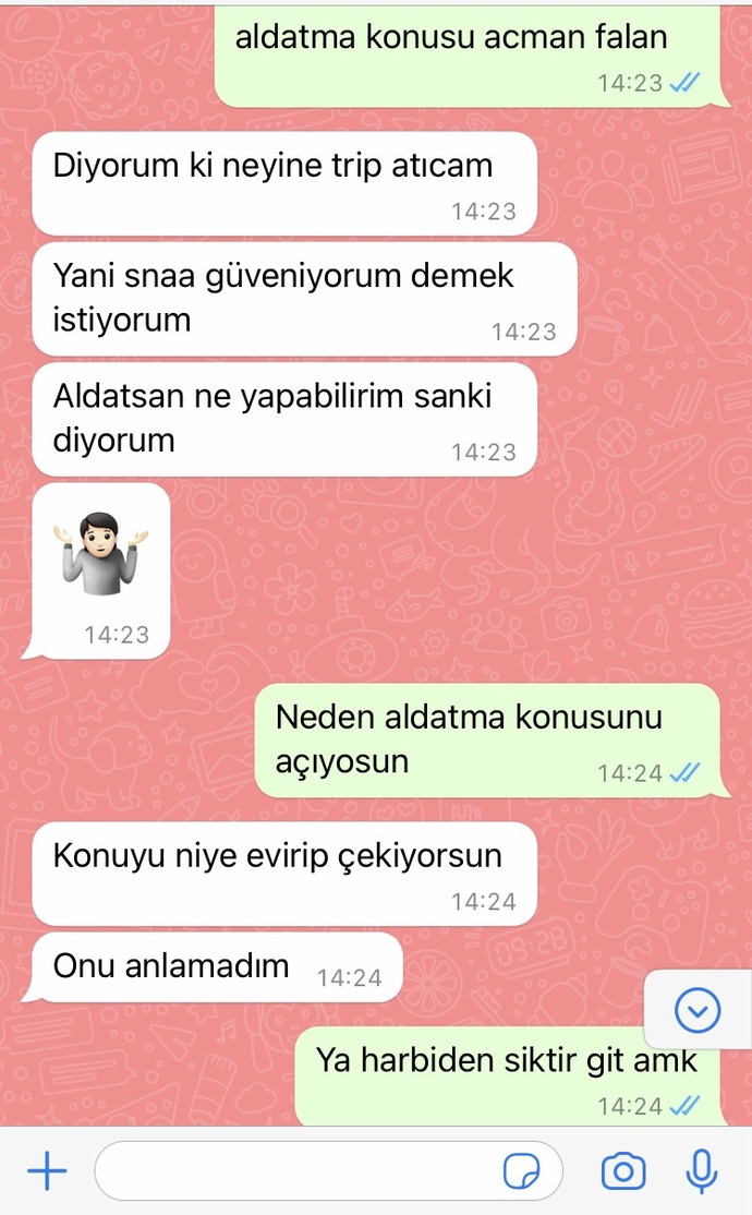 3 senedir beraberiz sevgilimle daha dün tartıstık erkenden yatıyorum diye 8-9 gibi bana gücenmedigini dusunuyorum bi bakar mısınız?