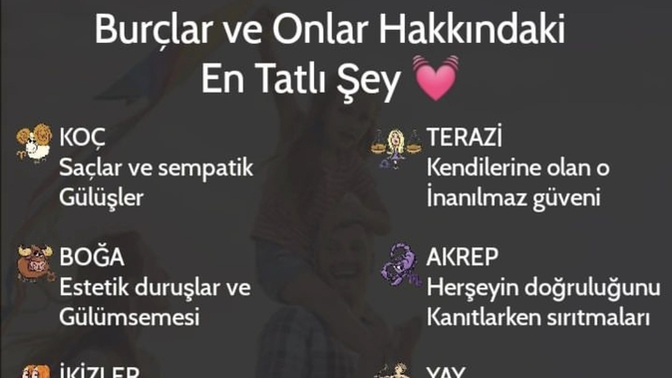 Burcuna göre en tatlı şey nedir☺️?