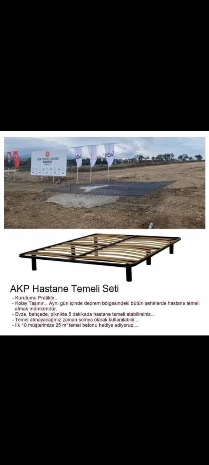Hastanenin temeli atılmış bi hayırlı olsun yok mu?