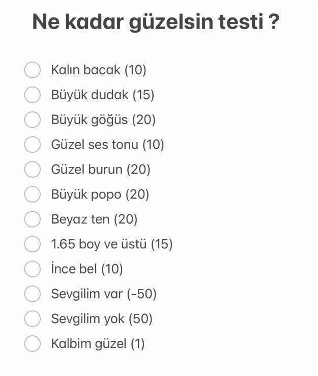 Güzel misiniz? Ne kadar güzelsiniz?