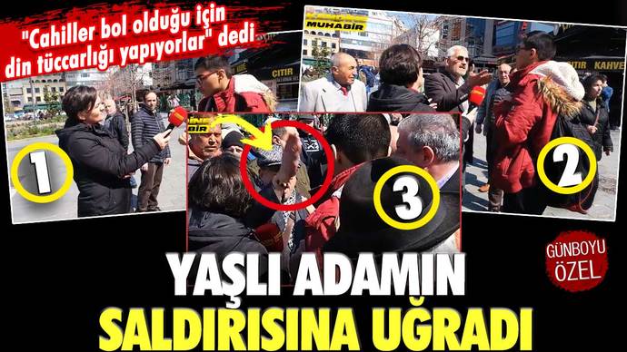 Sokak röportajında Din tüccarlığı yapıyorlar diyen gencin üzerine yürüdüler. Nasıl insanlar bunlar?