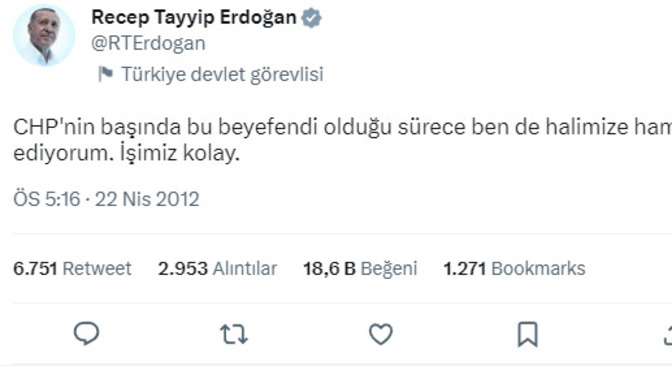 Erdoğan bile demiş değil mi?
