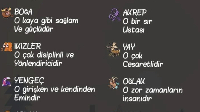 Burcunuzu hangi cümle tanımlıyor?