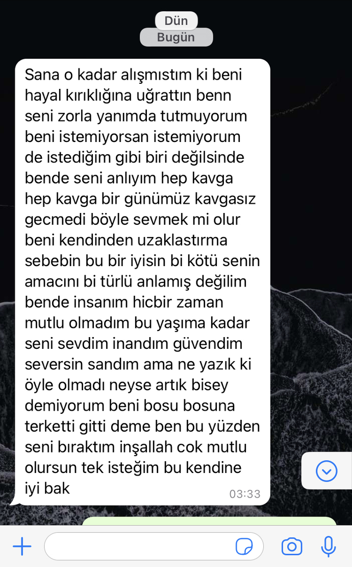 Sevgilimden ayrıldık engel attı bir gün sonra geri kaldırdı yazdı amacı ne?