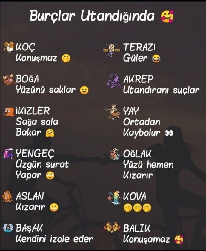 Burçlar utandığında ne hale geliyor?