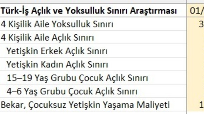 Türk-İş 4 kişilik bir ailenin açlık sınırını 9.591 TL, yoksulluk sınırını ise 31.241 TL olarak açıkladı. Siz geçinebiliyor musunuz?