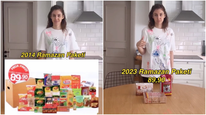 Berfu Yenenler'in 2014 Ramazan paketi fiyatına şu an neler alınır videosunu gördünüz mü, trajikomik olmamış mı?