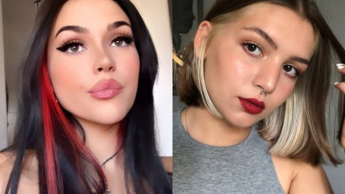 Sadece bir tutamı boyanmış saçlar hoş duruyor mu?