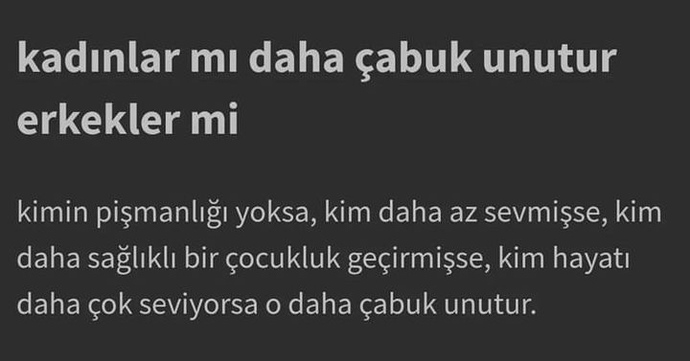 Kadınlar mı çabuk unutur, erkekler mi?