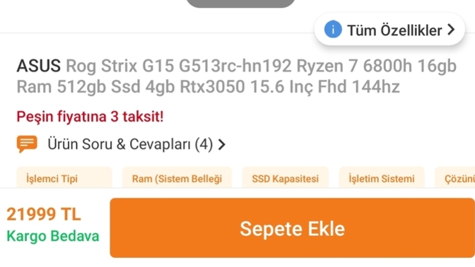 Yazılım için bilgisayar önerisi verebilir misiniz?