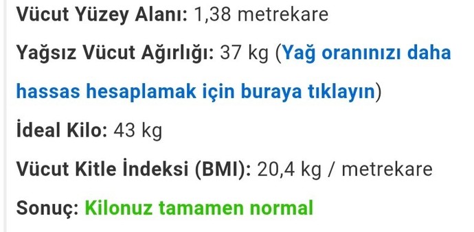 Boyum 1.50, 46 kiloyum. Sizce biraz kilo vermeli miyim?